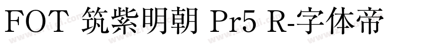 FOT 筑紫明朝 Pr5 R字体转换